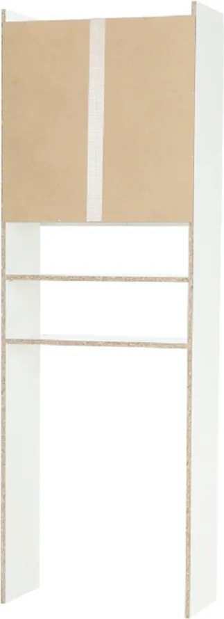 Szekrény a mosógép fölé, fehér, NATALI