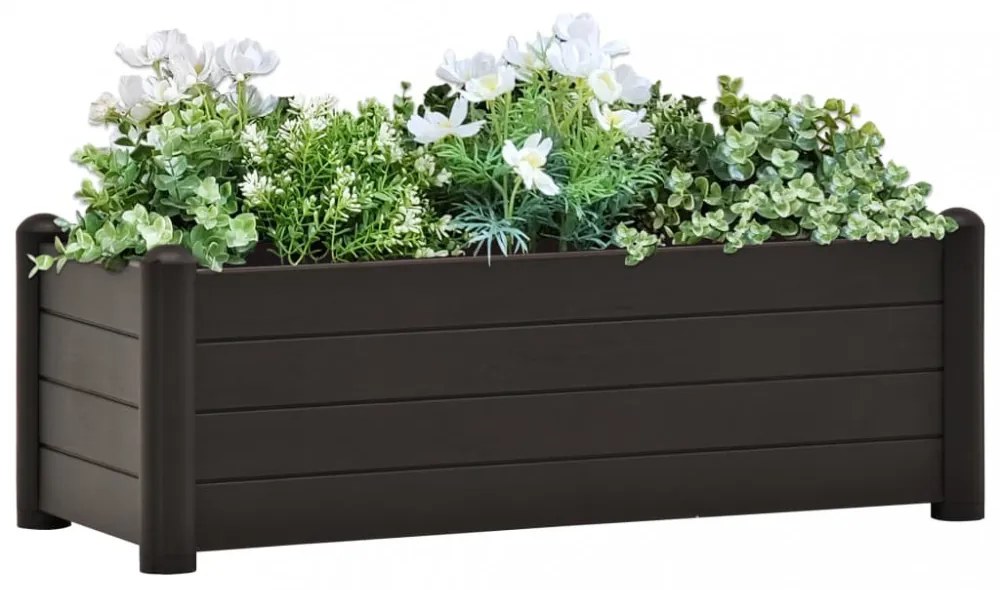 antracitszürke kerti PP magaságyás 100 x 43 x 35 cm