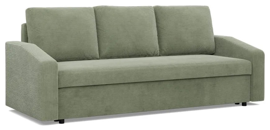 Zeus kanapéágy, kordbársony, hab töltet, döntött kartámasz, zöld