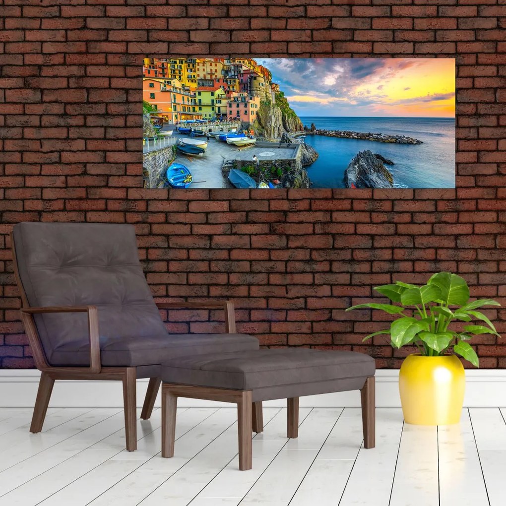 Kép - Mediterrán falu (120x50 cm)