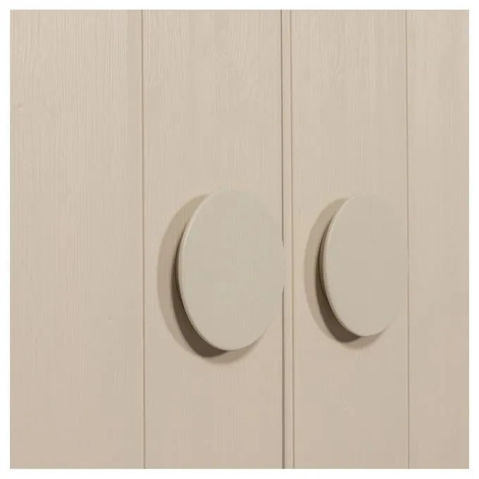 Krémszínű borovi fenyő ruhásszekrény 110x200 cm Noah – WOOOD