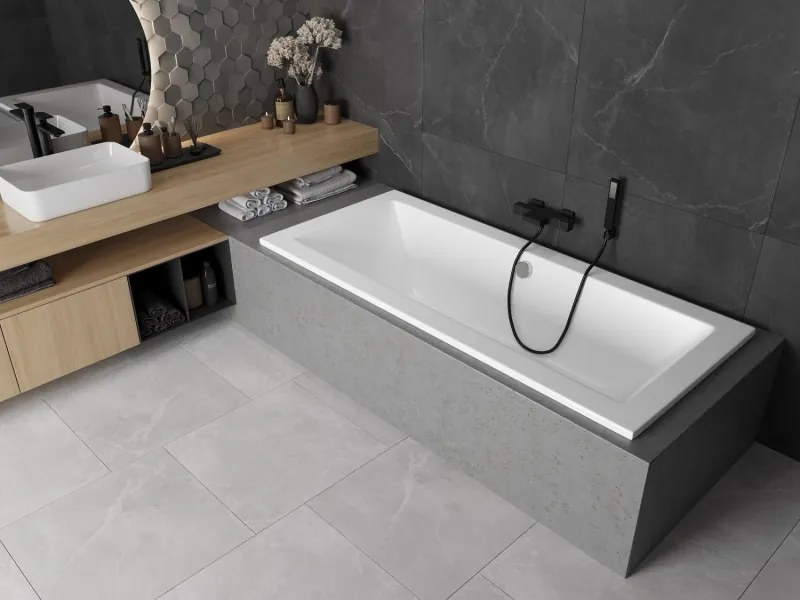 Mexen Cube téglalap alakú kád 190 x 80 cm, fehér - 55051908000