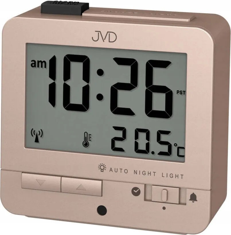 Négyzet Alakú Ébresztőóra Jvd RB9401.3.HÁTTÉRVILÁGÍTÁS Hőmérő Érzékelő