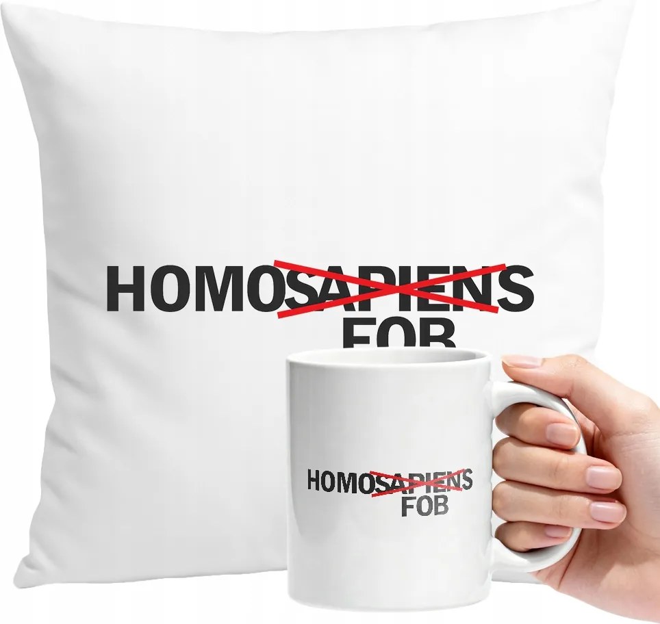 Bögre Szett Párna Logó Vicces Ajándék Homosapiens Ajándék Szöveg