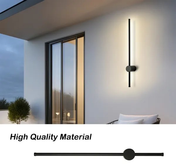 Brilagi - LED kültéri fali lámpatest AURA LED/12W/230V 3000K IP54 fekete