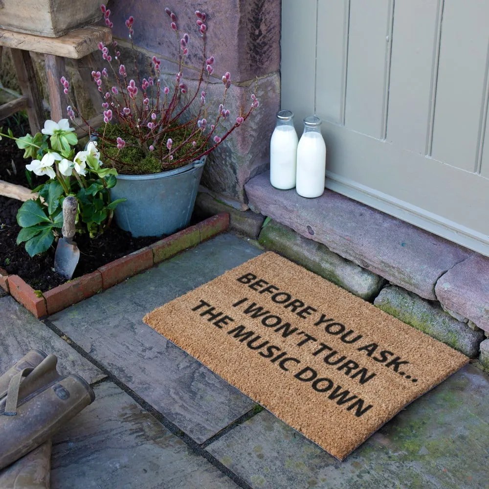 Kókuszrost lábtörlő 40x60 cm Loud Music – Artsy Doormats