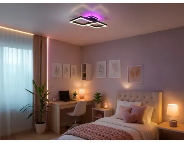 LED RGBW dimmelhető mennyezeti lámpatest LED/75W/230V 3000-6500K + távirányító