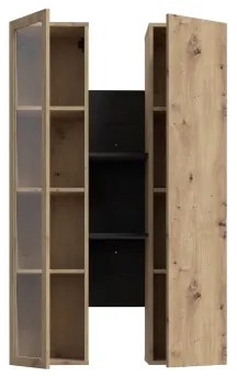 Fali polc INAR tölgy/fekete