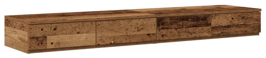Ágytárolók Régi Fa 135x36,5x16,5 cm Mérnöki Fa