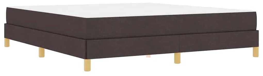 Boxrugós ágy Barna 180 x 200 cm Textil és mérnöki fa