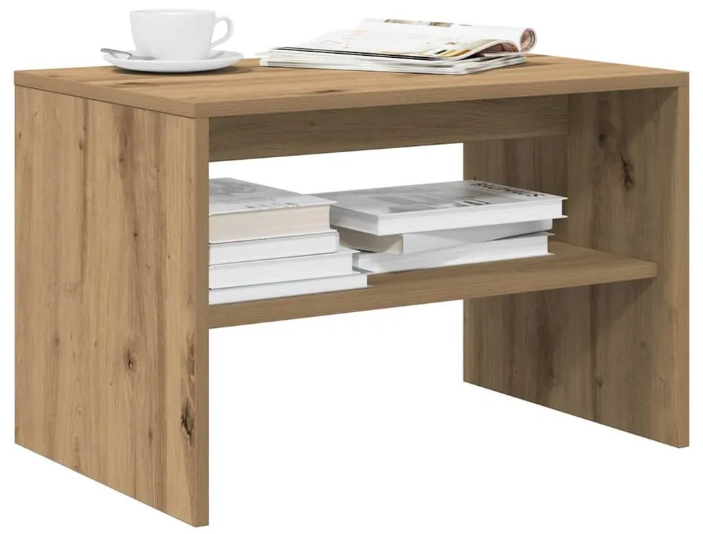 kézműves tölgy színű szerelt fa TV-szekrény 60x40x40 cm