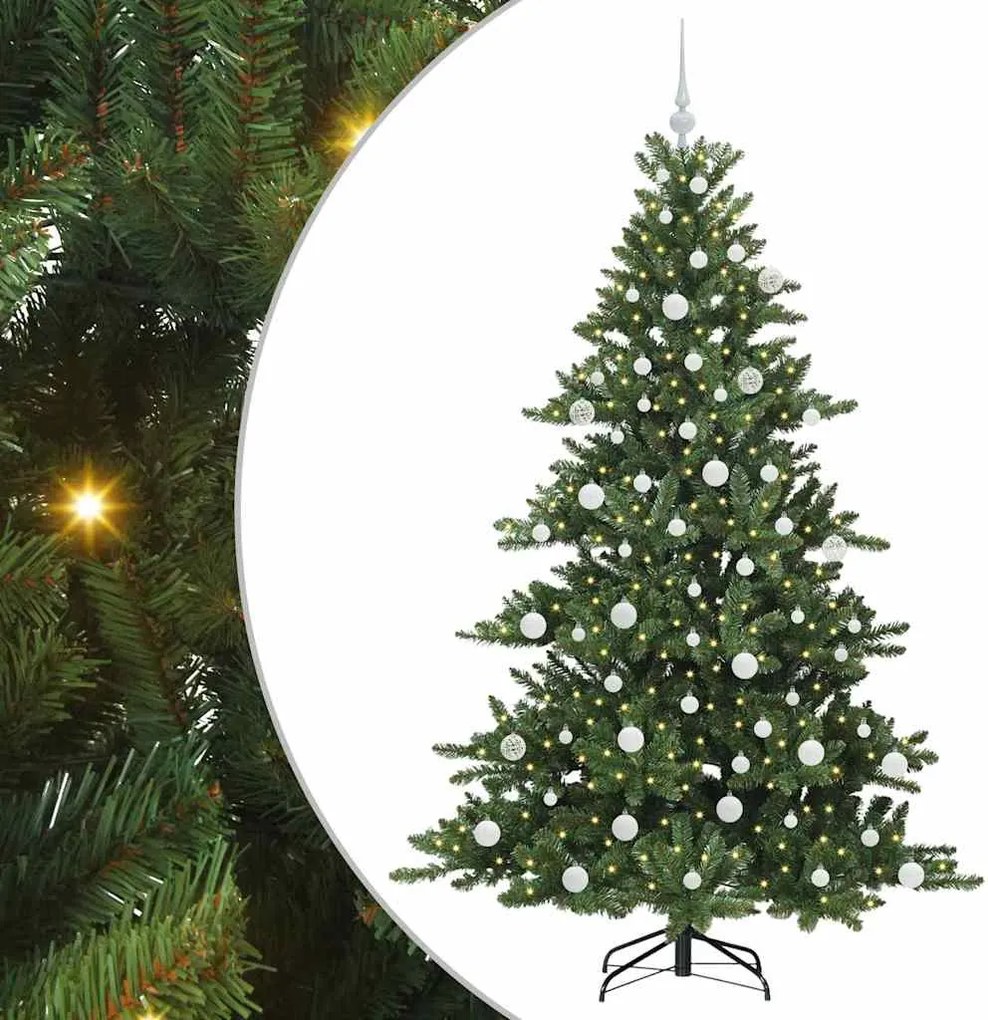vidaXL Műanyag Hajtogatós Karácsonyfa Zöld 180 cm PVC és Acél