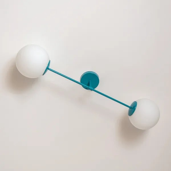 Felületre szerelhető csillár MOON 2xE27/15W/230V türkiz