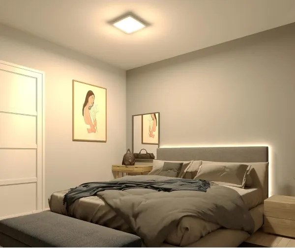 Philips - Fényerőszabályozható LED mennyezeti lámpatest LED/15W/230V 2700K 39,5x39,5 cm