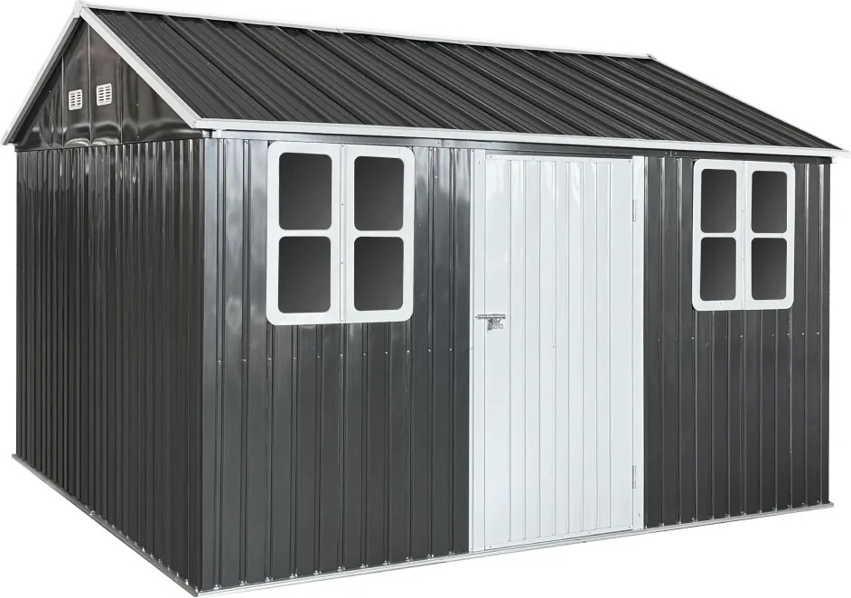 Fém kerti szerszámtároló ház, antracit, 3,6x3,1x2,5 m, GABKO