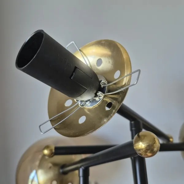 Felületre szerelhető csillár  MALENA 6xE14/5W/230V arany/fekete/füstös bézs