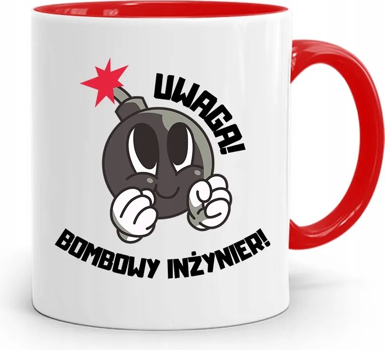 Mérnöknek Piros Ajándék Bögre fényképes nyomtatással