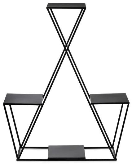 Virágállvány 95x78 cm fekete