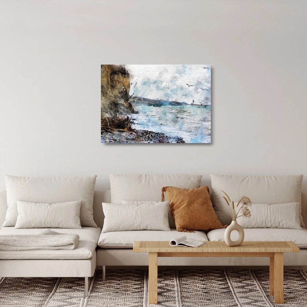 Üveg kép - Zátony, akvarell (70x50 cm)