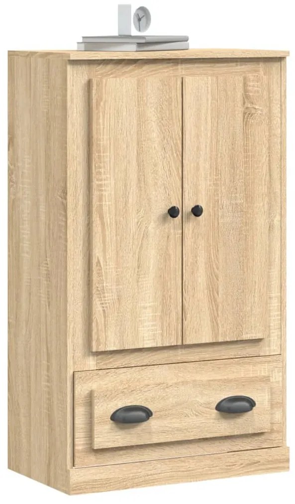 sonoma tölgy szerelt fa magasszekrény 60x35,5x103,5 cm