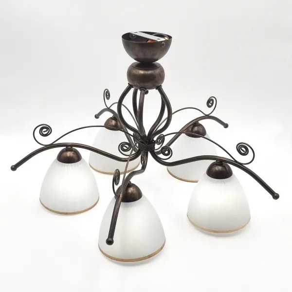 Brilagi - LED Felületre szerelhető csillár ANTICO 5xE27/60W/230V bronz patina