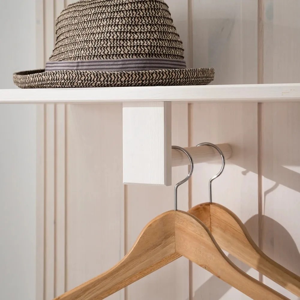 Fehér borovi fenyő előszoba bútor 60x120x25 cm Anita – Støraa