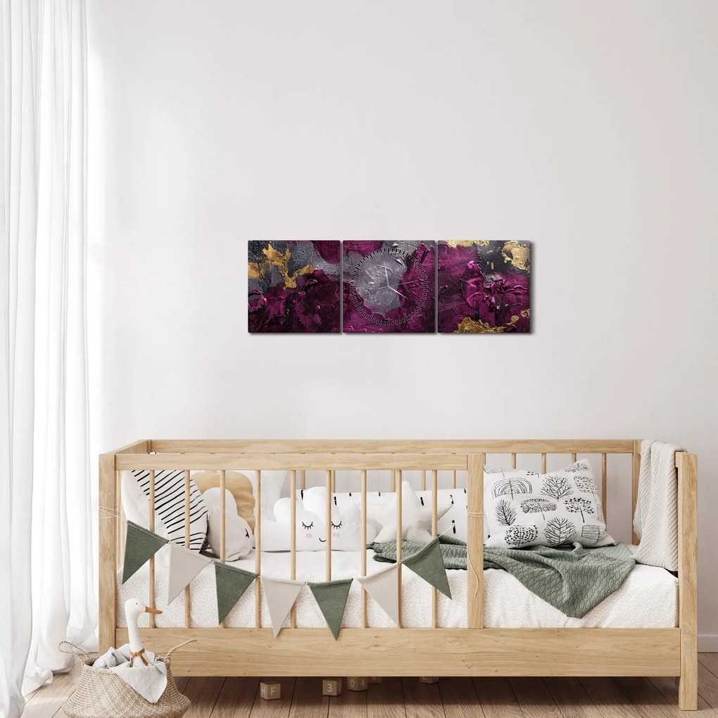 Kép - Texturáló absztrakció (órával) (90x30 cm)