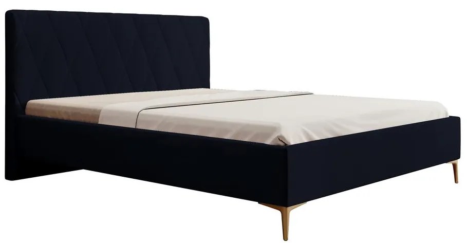 Franciaágy 140 cm Tikka 140  (tengerszkék + arany). 1099417
