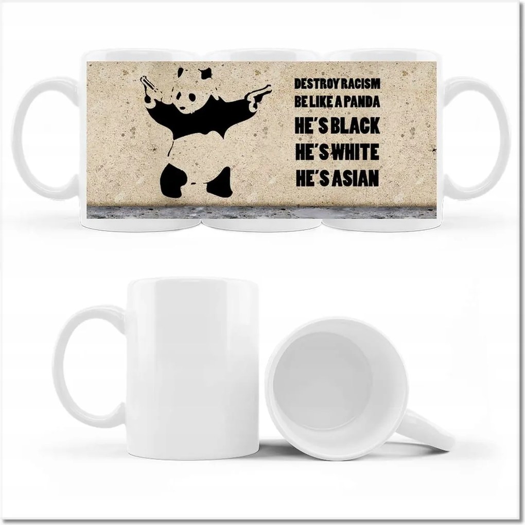 Banksy Panda mintás bögre