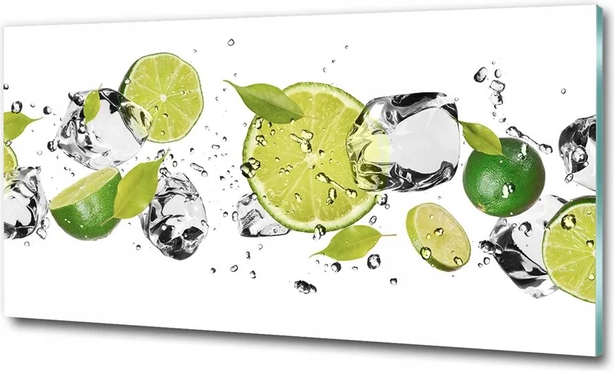 Fotó-üvegkép Eper és víz 125x50