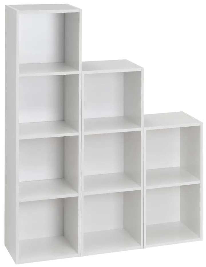 Fehér könyvespolc 30x106x24 cm Cube – Casa Selección