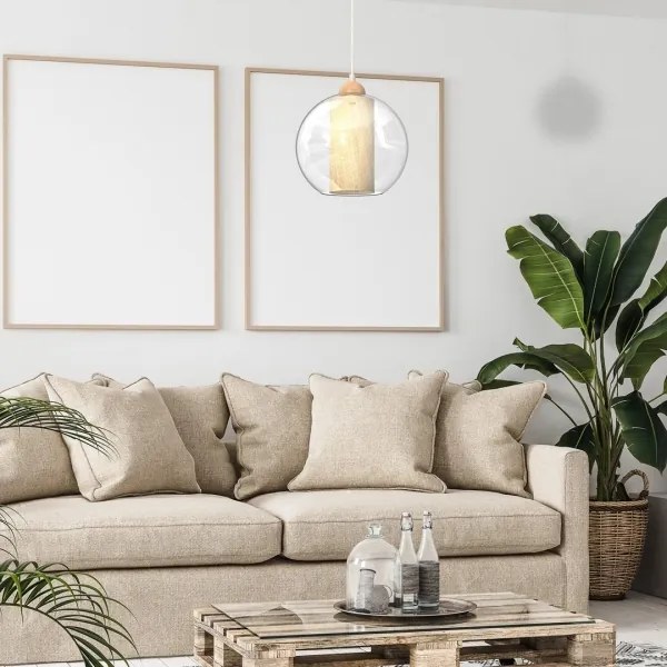 Csillár zsinóron TELA 1xE27/60W/230V á. 25 cm