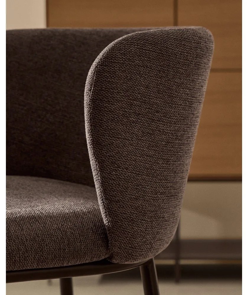 Sötétszürke bárszék (ülésmagasság 65 cm) Ciselia – Kave Home