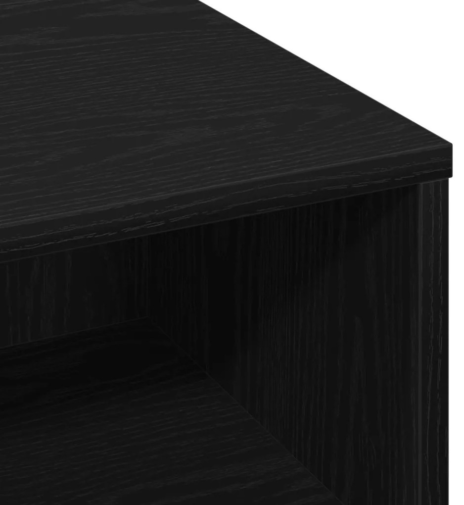 vidaXL Dohányzóasztal Fekete tölgy 60 x 60 x 30 cm