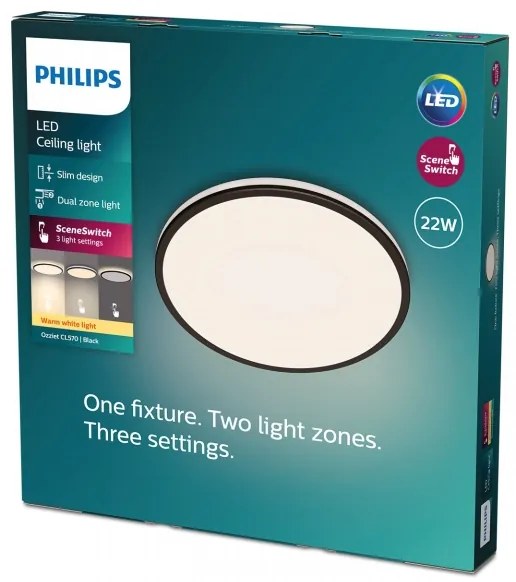Philips- LED Dimmelhető mennyezeti lámpa OZZIET SCENE SWITCH LED/22W/230V 2700K