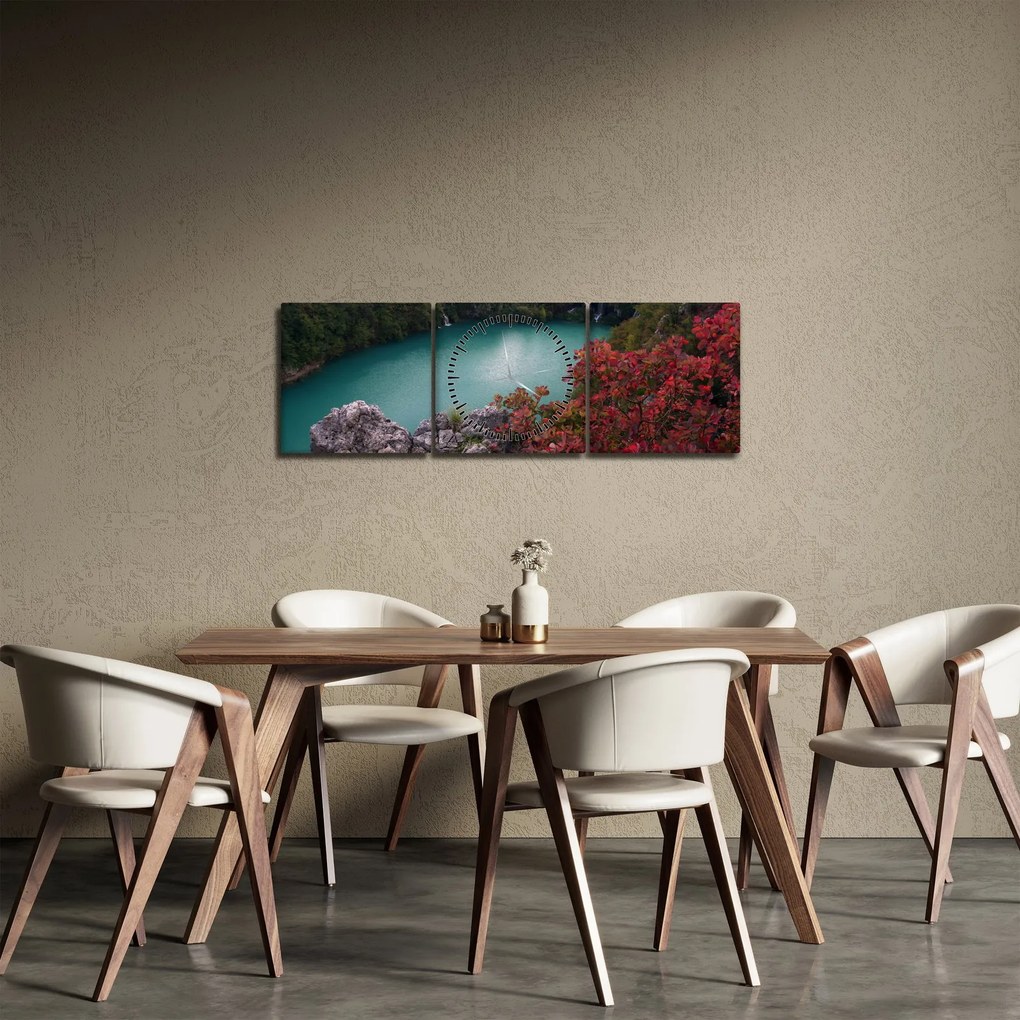 Tájkép (órával) (90x30 cm)