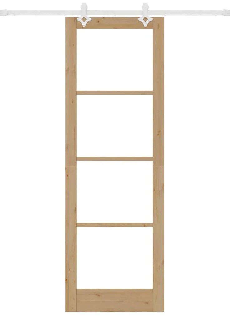 Csúszóajtó Barna 78 x 232 cm Fa és fém