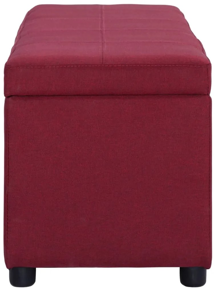 bordó poliészter pad tárolórekesszel 116 cm
