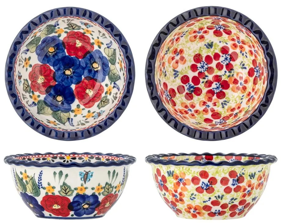 Kőedény szervírozó tálka szett 2 db-os 380 ml Florist – Bloomingville