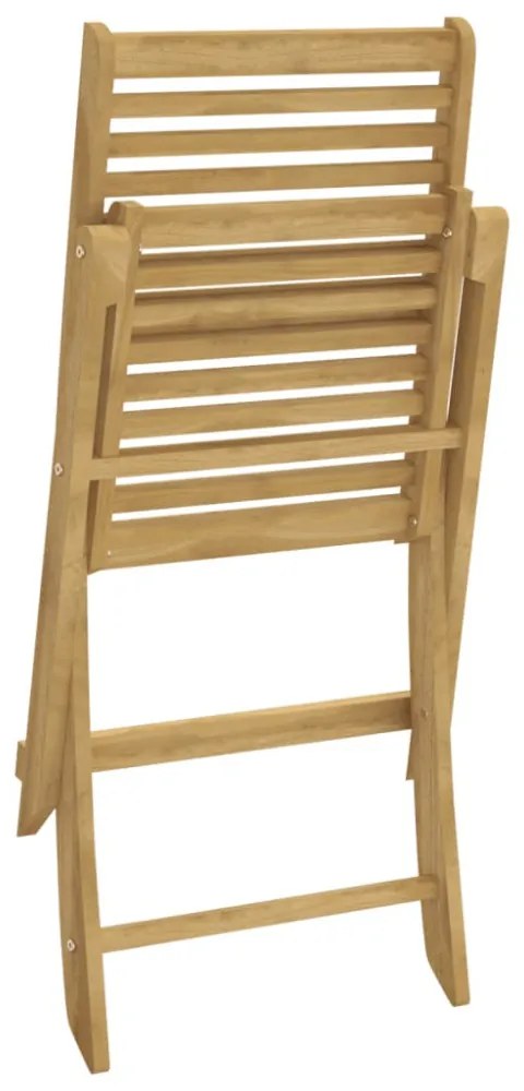 2 db összecsukható tömör akácfa kerti szék 48,5x61,5x87 cm