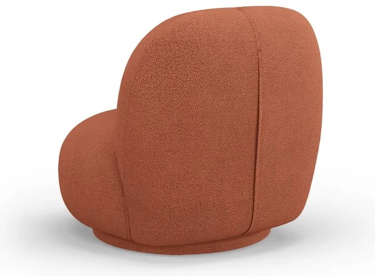 Téglavörös buklé fotel Chuck – Micadoni Home