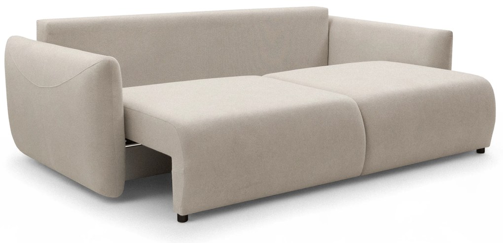 Calma kihúzható kanapé - bézs vízlepergető kötött szövet Curio 09