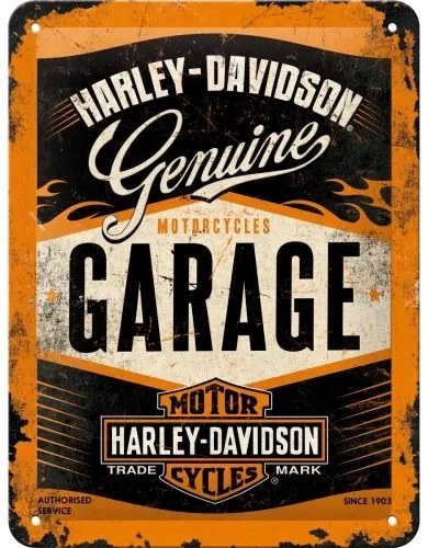 Fém tábla Harley Davidson - Garage