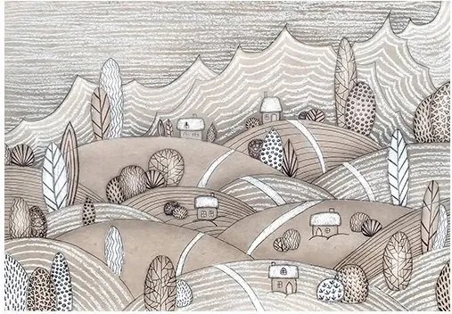 Gyerek fotótapéta skandináv hegyek 416 x 254