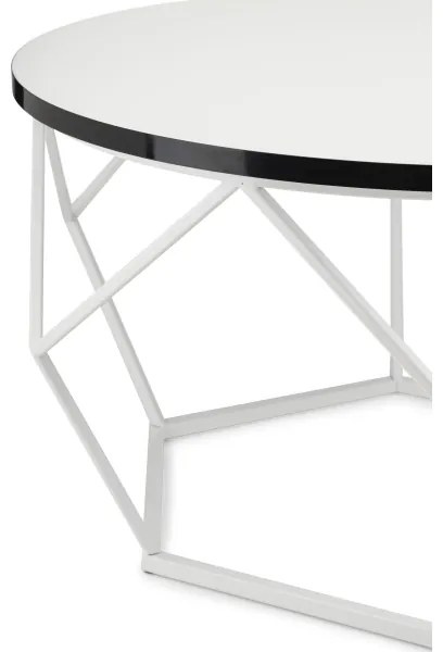 Kávésasztal DIAMOND 40x70 cm fekete/fehér