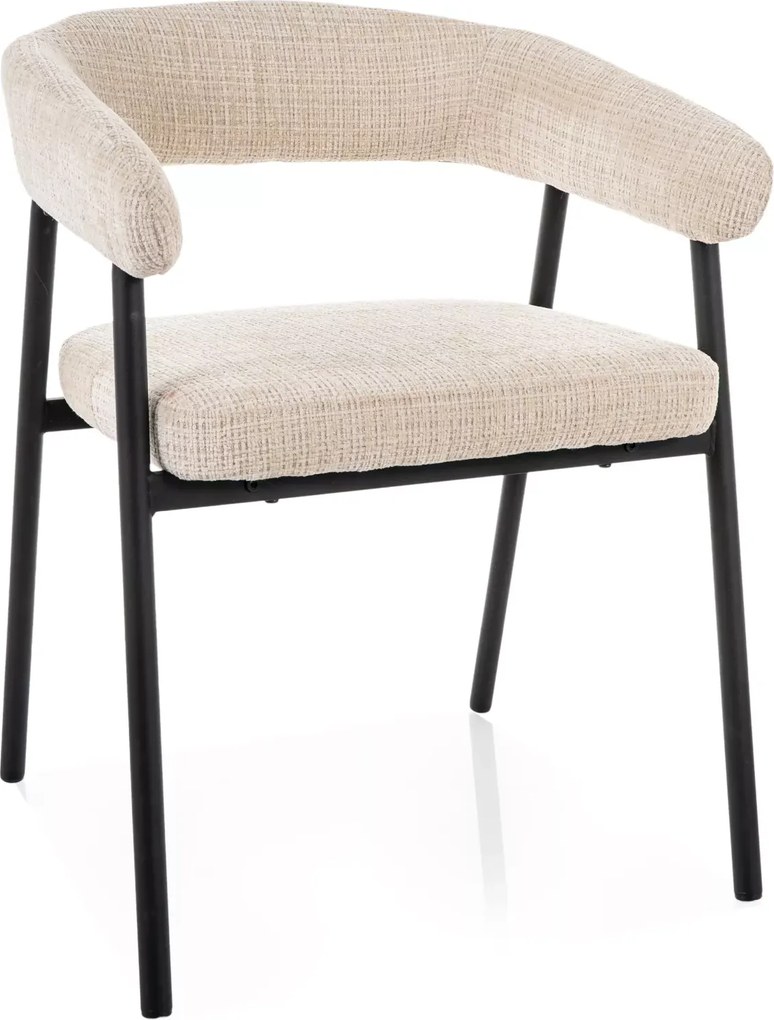 Étkezőszék KATANA fekete lábakkal, bézs