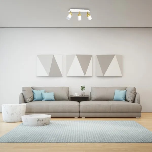 JOKER spotlámpa 3xGU10/25W/230V fehér/arany