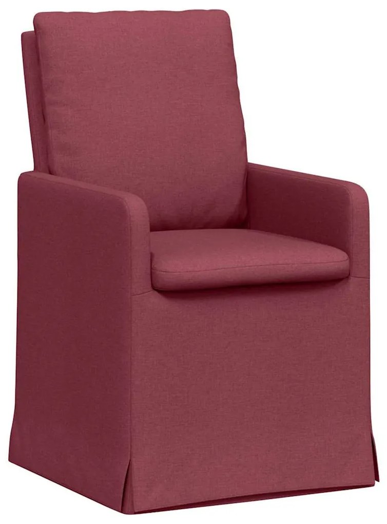 Étkező Székek 2 pcs bordó 57 x 67 x 98 cm szövet