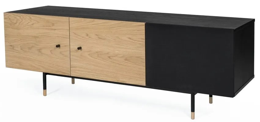 Jugend barna-fekete TV-állvány - Woodman