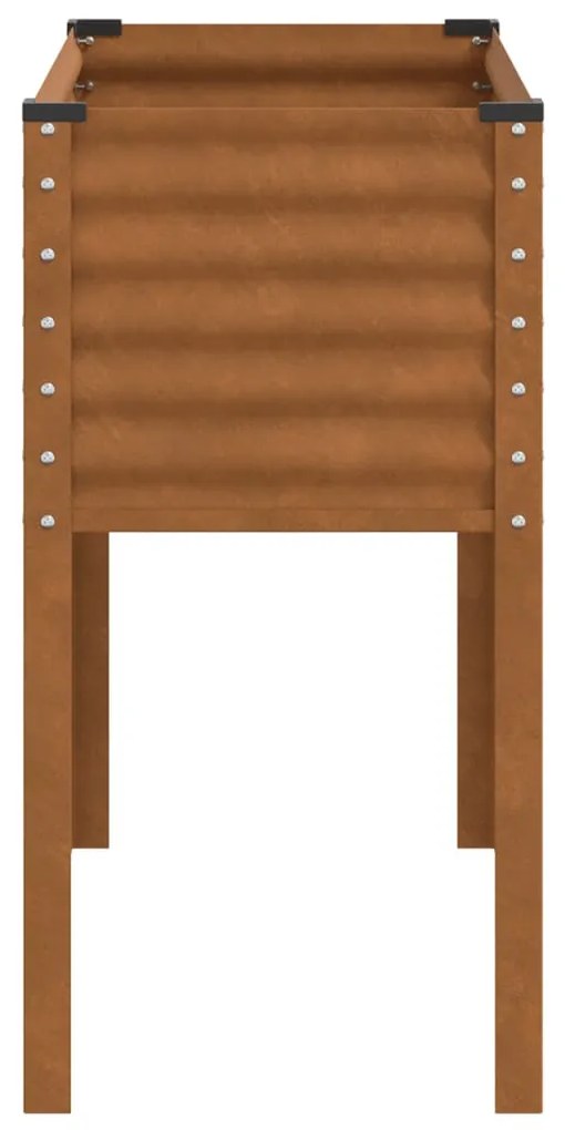 kerti virágláda 100 x 45 x 90 cm időjárásálló acélból